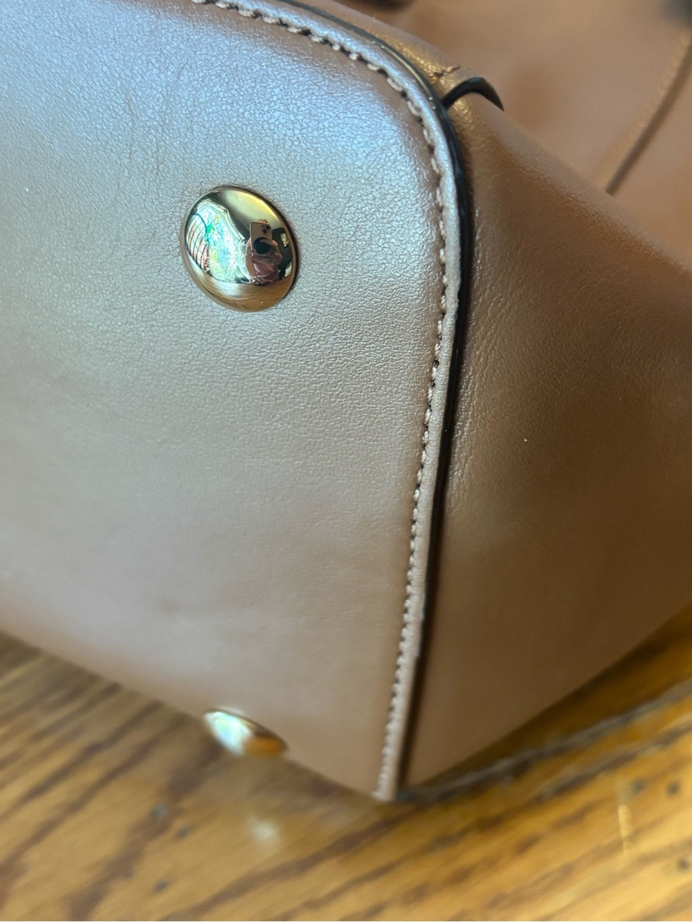 Coach Colette F33447 Saddle Leather Carryall Satchel Gold Hardware - Picture 10 of 15